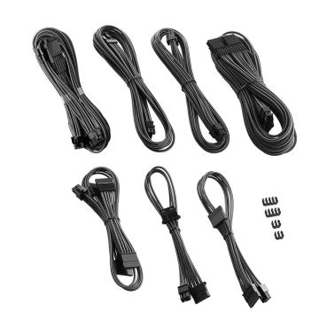 CableMod C-Series Pro ModMesh 12VHPWR Cable Kit for Corsair RM, RMi, RMx (Black Label) - carbon (CM-PCSR-16P3KIT-NKC-R)
