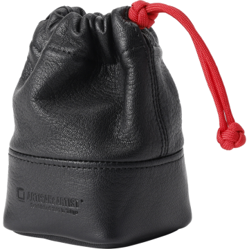 Artisan & Artist ACAM-LPL120 Full Leather Lens Pouch (S) Black