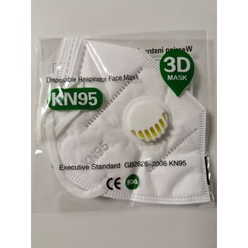 Disposable Respirator Face Mask With Valve KN95 FFP2 1 piece