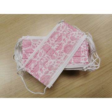 Medical Flower Pink Face Masks 60 pieces in a box