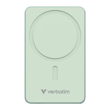 Verbatim Charge n Go Essentials Power Bank Magnetic Wireless 5000 mAh Green