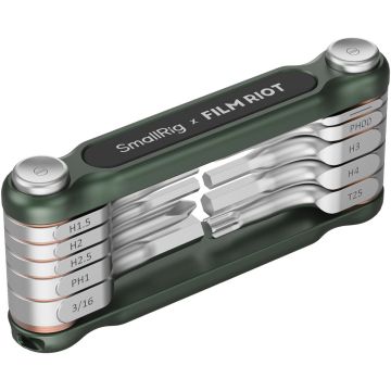 SmallRig 4814 x FILM RIOT 10-in-1 Folding Wrench Set with Multiple Angle Positioning Green
