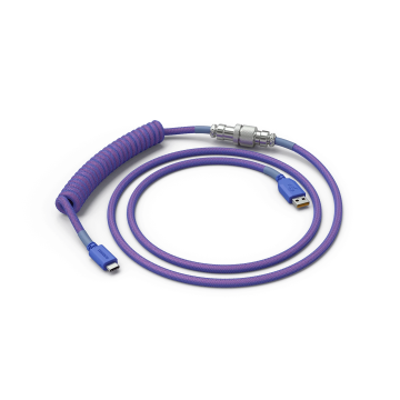 Glorious PC Gaming Race Coiled Cable USB-C to USB-A Purple (GLO-CBL-COIL-NEBULA)