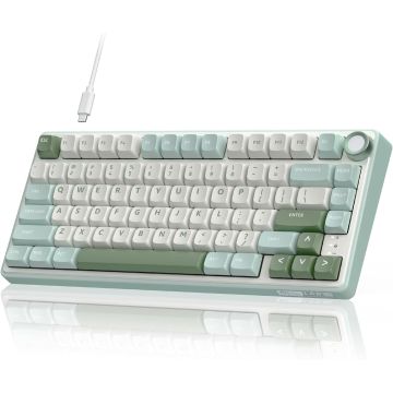 ROYAL KLUDGE R75 Sky Cyan, K Silver Switch, US (R75-SC-KS)