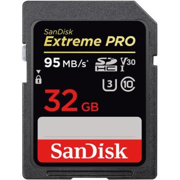 SanDisk Extreme Pro SDHC 32GB Read 95MB/s Write 90 MB/s V30 UHS-I U3 (SDSDXXG-032G-GN4IN)