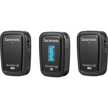 Saramonic Blink 500 ProX B2R 2.4GHz Dual-Channel Wireless Microphone System with Charging Case