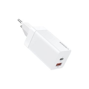 VEGER CPD65E Wall Adapter PD65W USB-A + C Dual Output Fast Charging Wall Adapter