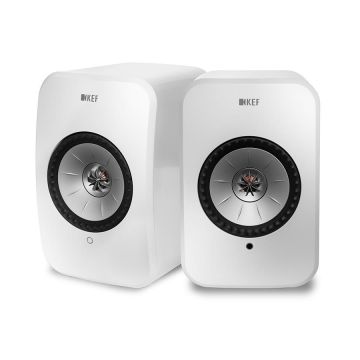 KEF LSX Wireless Bookshelf Speakers White (Pair / Set of 2)