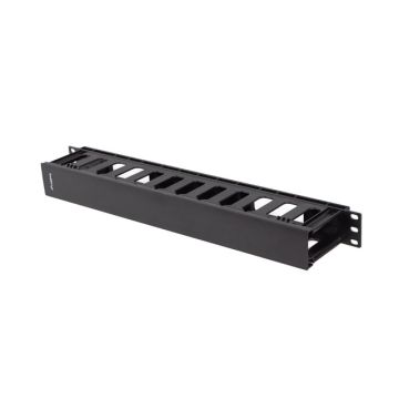 Lanberg Rack Cable Organiser Black 1U (AK-1703-B)
