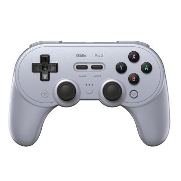 8Bitdo Pro 2 Bluetooth Controller for Switch, PC, MacOS, Android, Steam & Raspberry Pi (Grey Edition)