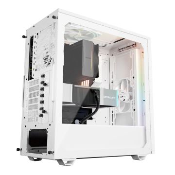 be quiet! Pure Base 501 DX PC case, Midi Tower, ATX, ARGB, Tempered Glass - white (BGW77)