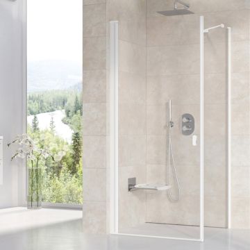 Ravak Fiksētā Dušas Siena Chrome CPS-100 Balts+Caurspīdīgs Stikls (9QVA0100Z1)