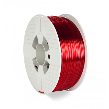 Verbatim PET‑G Filament 3D Printer 2.85 mm 1 Kg red transparent