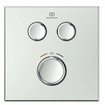 Ideal Standard Ceratherm Navigo Iebūvējamā Termostata Jaucējkrāns Dušai un Vannai Ārējā Daļa (A7302AA)