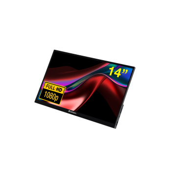 Verbatim PMT‑14 Portable 14 Touch‑Screen Monitor Full HD 1080p metal housing