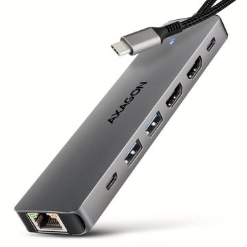 Axagon I O Hub USB-C 7-in-1 Dual 4K 0.15m HMC-7HX2 (HMC-7HX2)