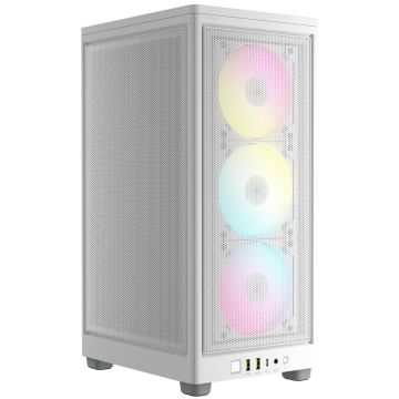 Corsair iCUE 2000D Airflow Mini-ITX Case, RGB - White (CC-9011247-WW)