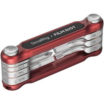 SmallRig 4811 x FILM RIOT 7-in-1 Folding Wrench Set with Multiple Angle Positioning Red