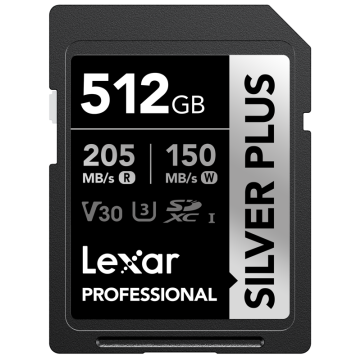 Lexar SDXC Professional SILVER Plus 1066x UHS-I/U3/A2/4K R205/W150 (V30) 512GB (LSDSIPL512G-BNNNG)
