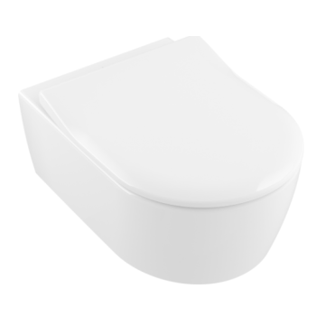 Villeroy&Boch Avento DirectFlush Wall-Mounted WC with Slim WC Toilet Seat Coverand SoftClose (5656RS01)