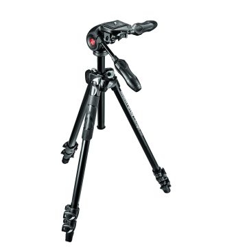 Manfrotto 290 Light Alu 3-Section Tripod Kit with MH293D3 3-Way Head (MK290LTA3-3W)
