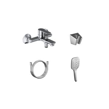 Ravak SL 022.00CR.+S Wall-mounted Bathtub Tap With Shower Set Chrome (X07S105)