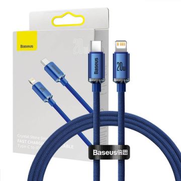 Baseus Crystal cable USB-C to Lightning 20W 1.2m Blue (CAJY000203)