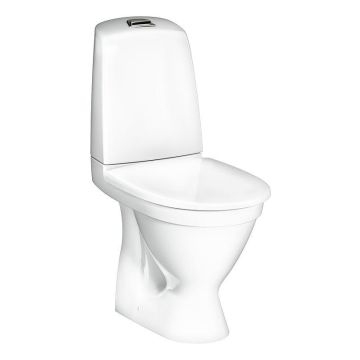 Gustavsberg Toilet Nautic 1510 - hidden P-trap, Hygienic Flush Double Flush 4L, Standard Seat (GB111510401211)