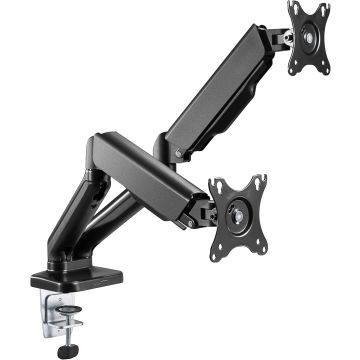 Goobay Desk Mount Double Monitor Gas Spring 17-32in Black (58531)