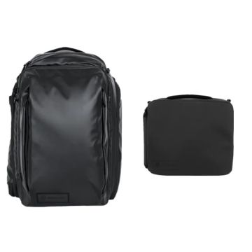 WANDRD Transit 45L Travel Backpack Black Essential+ Bundle