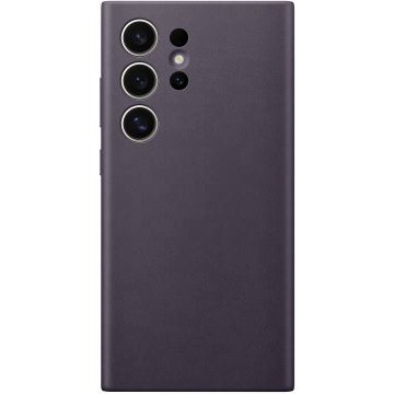 Samsung Galaxy S24 Ultra Vegan Leather Case, Dark Violet (GP-FPS928HCAVW)