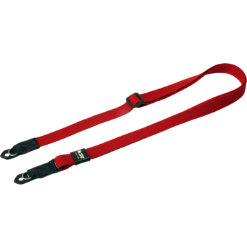 Artisan & Artist ACAM-100A Slim & Soft Cloth Camera strap - Leica M/mirrorless (with Ring) Red