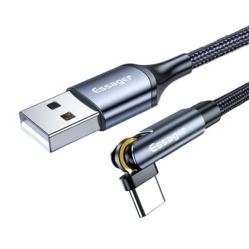 Essager EXCCXT-WX0G USB-A 3in1 cable, USB-C/Lightning/Micro, 15W, 1m Grey