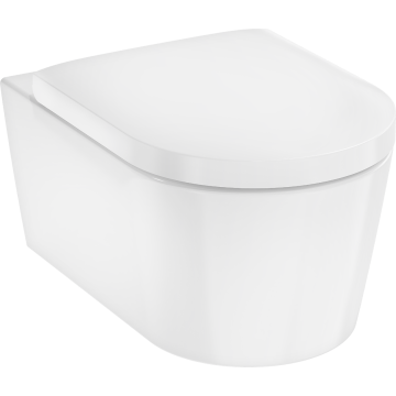 Hansgrohe Elupura S Ar Softclose Quickrelease Vāku, Rimless, Aquahelix Flush, Hygieneeffect, Ecosmart, Piekaramais Pods Balts (62055450)