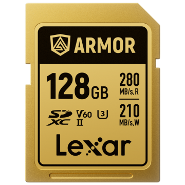 Lexar SDXC ARMOR Gold UHS-II U3, Stainless Steel, IP68 R280/W210 (V60) 128GB (LSDAMGL128G-RNNNG)