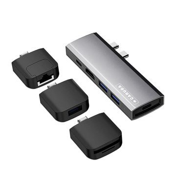 Caruba Multi-Functional 9-in-1 USB-C Hub Space Grey