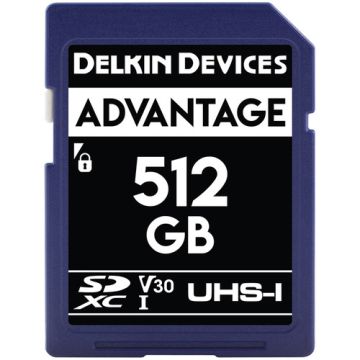 Delkin Advantage SDXC 512GB Class 10 U3 V30 90/90 MB/s (DDSD633512GB)
