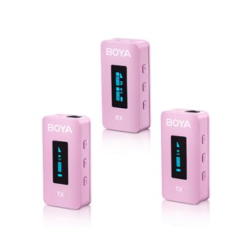 Boya BY-XM6-K2P 2.4GHz Ultra-compact Wireless Microphone System Kit Pink