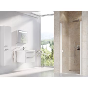 Ravak Dušas Durvis CSD1-90 Balts+Caurspīdīgs Stikls (0QV70100Z1)