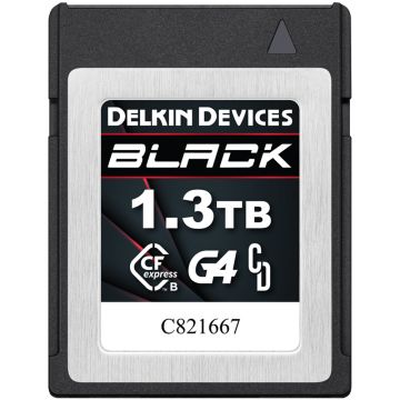 Delkin Devices 1.3TB BLACK G4 CFexpress Type B R1800/W1560 Memory Card (DCFXBB13T)