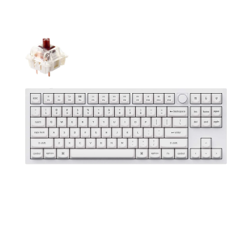 Keychron Q3 80% White (ANSI, RGB, Hot-Swap, Gateron G Pro Brown Switch)
