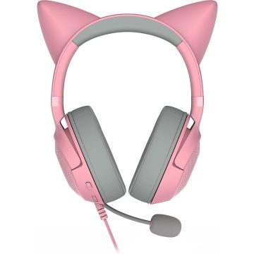 Razer Kraken Kitty V2 - Wired RGB Headset with Kitty Ears (Quartz Pink) | USB