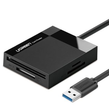 Ugreen USB 3.0 SD / micro SD / CF / MS memory card reader black (30231)