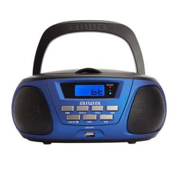 AIWA Portable Wireless Boombox BBTU-300, Blue