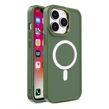 Magnetic Color Matte Case for iPhone 15 Green