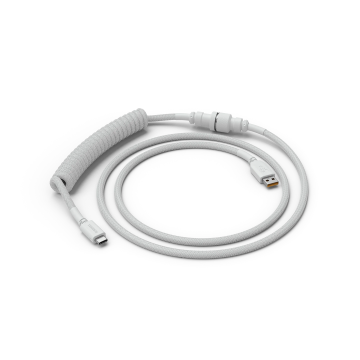 Glorious PC Gaming Race Coiled Cable USB-C to USB-A White (GLO-CBL-COIL-WHITE)