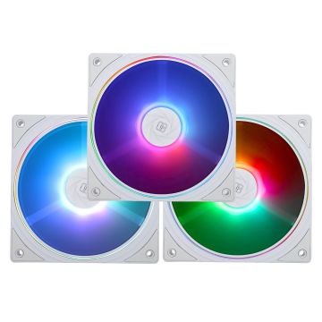 Thermalright TL-S12W-S CPU Fan 120 mm Case Fan ARGB, 4-Pin PWM Connector Quiet Computer Fan with S-FDB Bearing (Pack of 3)