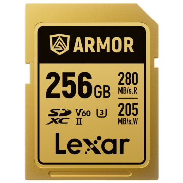 Lexar SDXC ARMOR Gold UHS-II U3, Stainless Steel, IP68 R280/W210 (V60) 256GB (LSDAMGL256G-RNNNG)