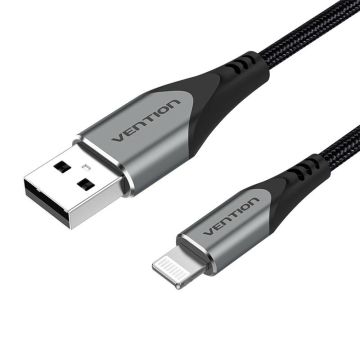 Vention LABHF Cable USB 2.0 to Lightning, 2.4A 1m Gray