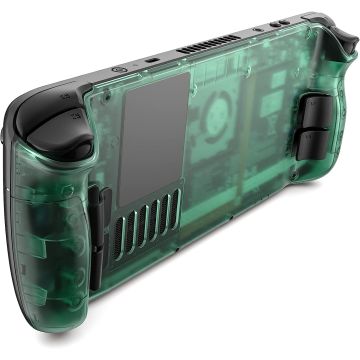 JSAUX Transparent Back Plate Compatible for Steam Deck (Green)